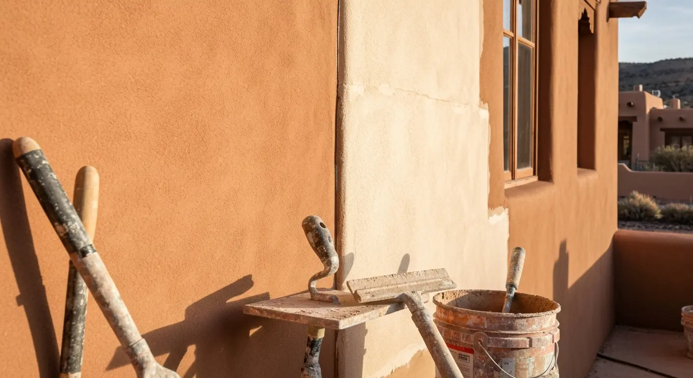 Stucco repair and siding work