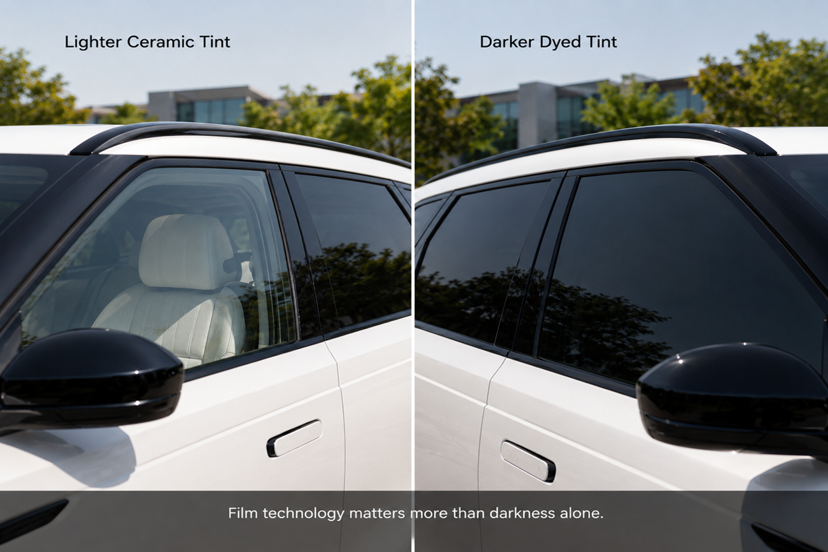 Why a Lighter Ceramic Tint Can Outperform a Darker Dyed Tint