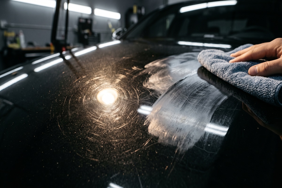 Why Traditional Waxes and Consumer Polishes Cannot Permanently Fix Swirl Marks Why Traditional Waxes and Consumer Polishes Cannot Permanently Fix Swirl Marks