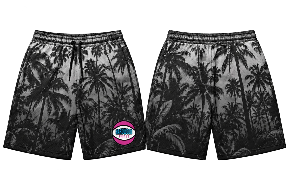 Blackout palm shorts front