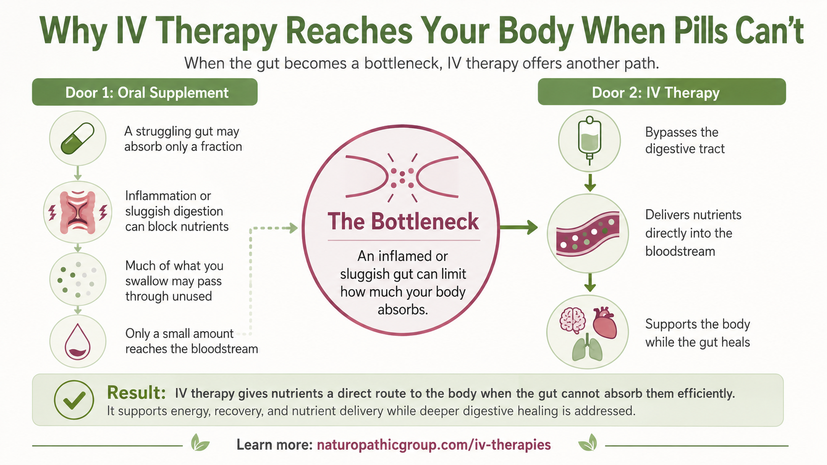 How a struggling gut blocks absorption and how IV therapy bypasses it, NPG Scottsdale