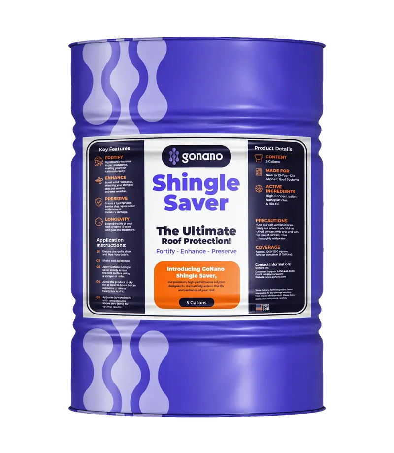 GoNano Shingle Saver nano roof coating product in Gulfport MS