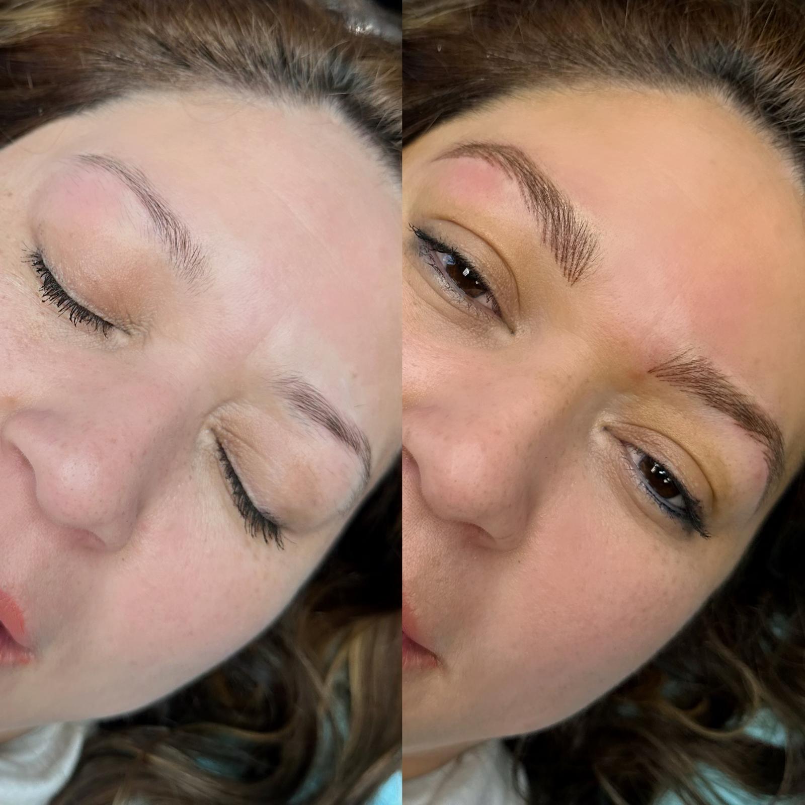 Natural-looking permanent brows