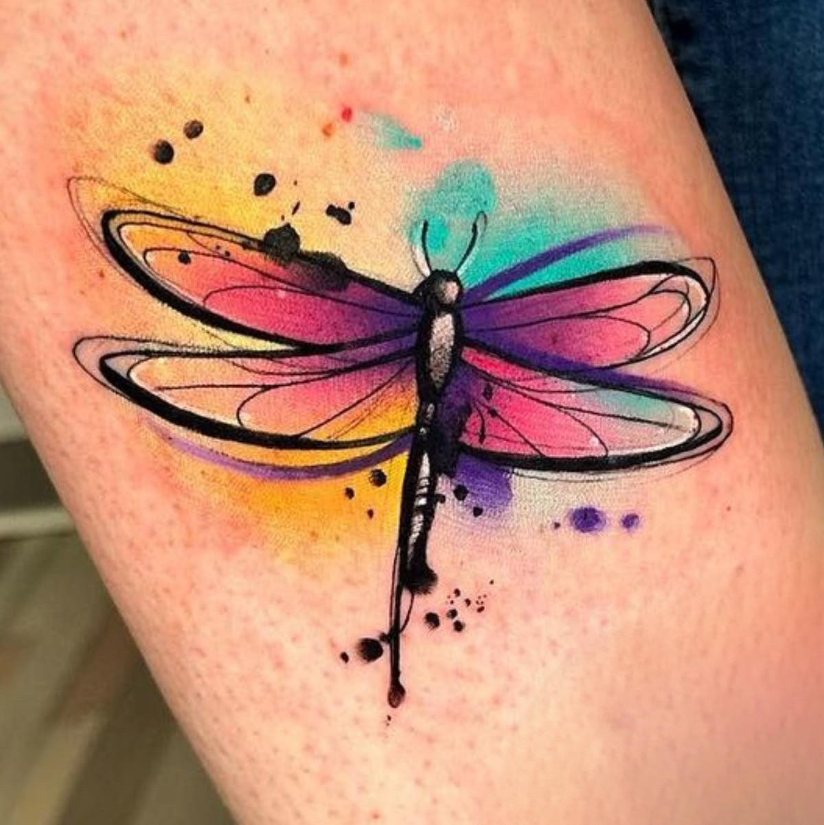 Watercolor tattoo at Beauty Ink