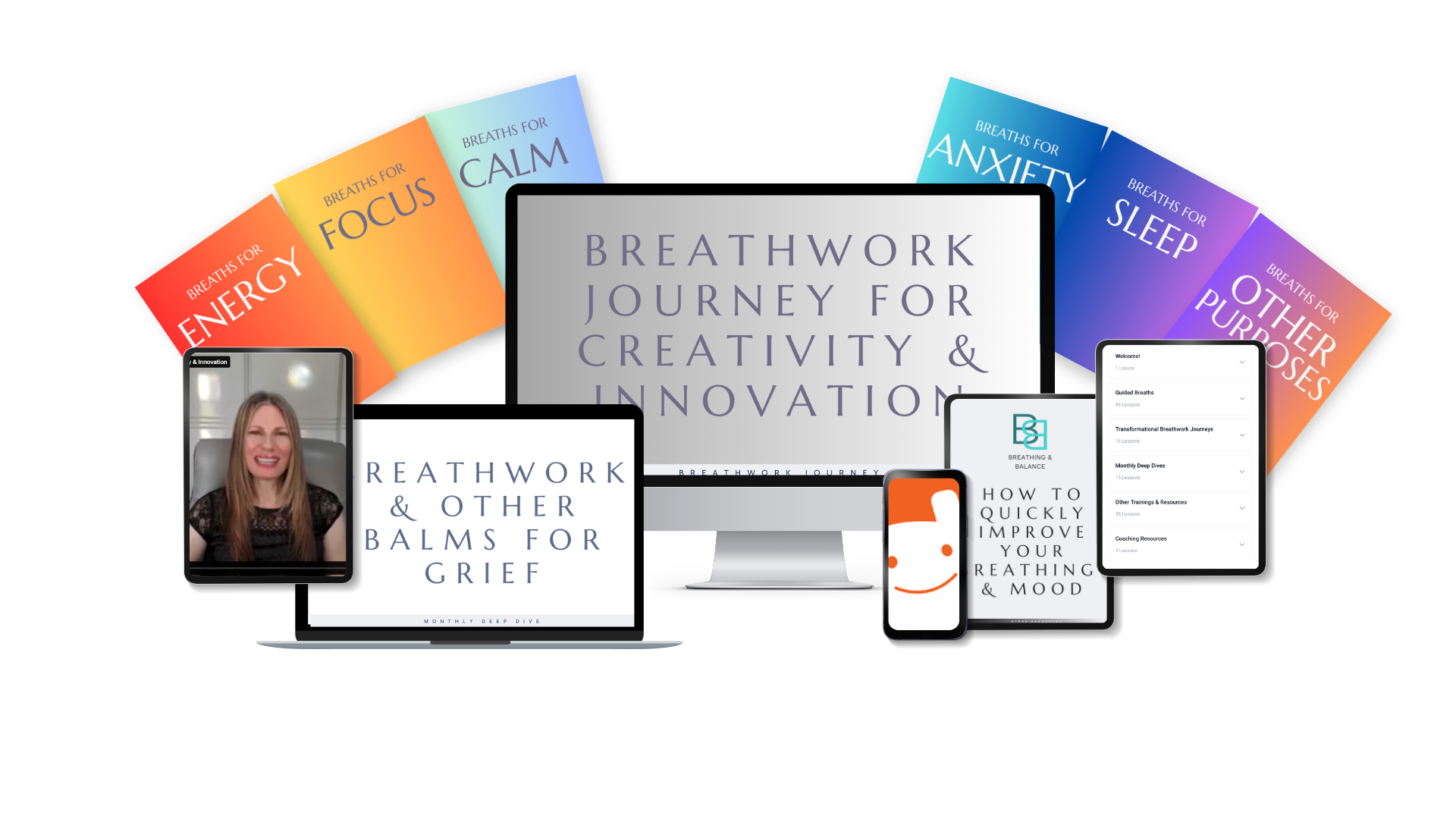 BBH session library showing breathwork categories