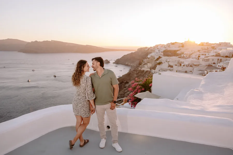 Forehead to forehead on the terrace