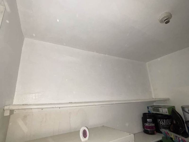 The same wall after mould treatment and redecoration