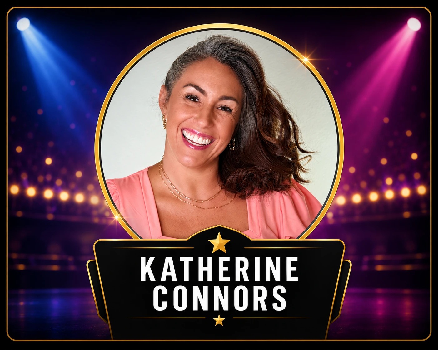 KATHERINE CONNORS On-Air Personality | Entrepreneur | Community Leader | Network Founder Judging panel spotlight poster design