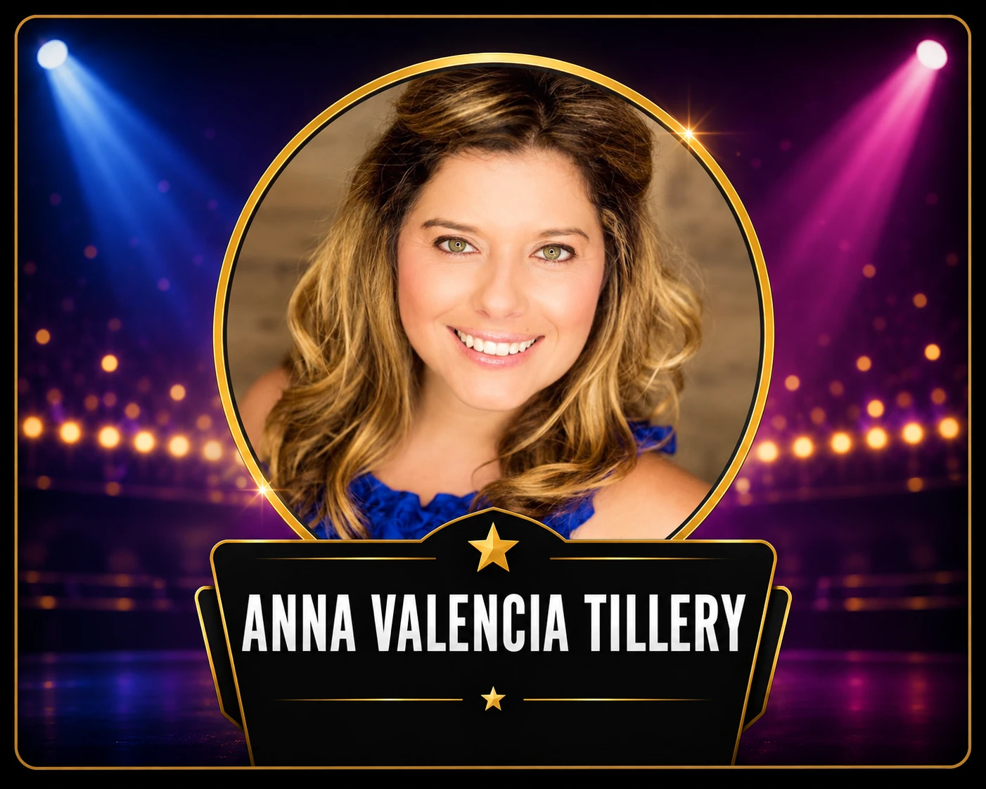 ANNA VALENCIA TILLERY On-Air Personality | Entrepreneur | Community Leader | Network Founder Judging panel spotlight poster design