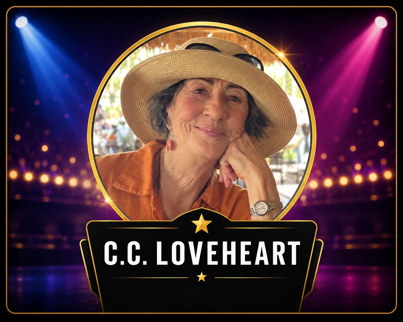 C.C. LOVEHEART Actor | Writer | Director | Performing Artist Judging panel spotlight poster design