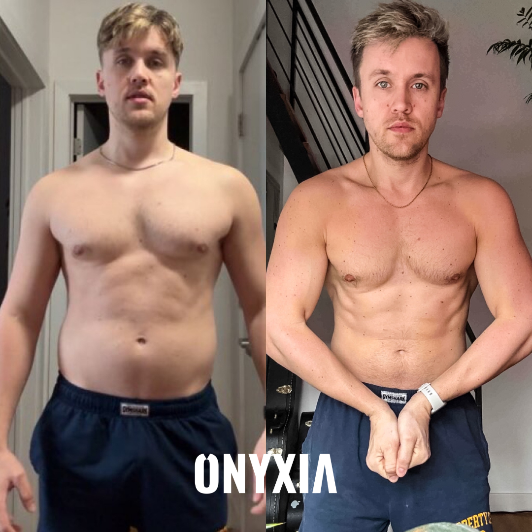 Derek, before and after