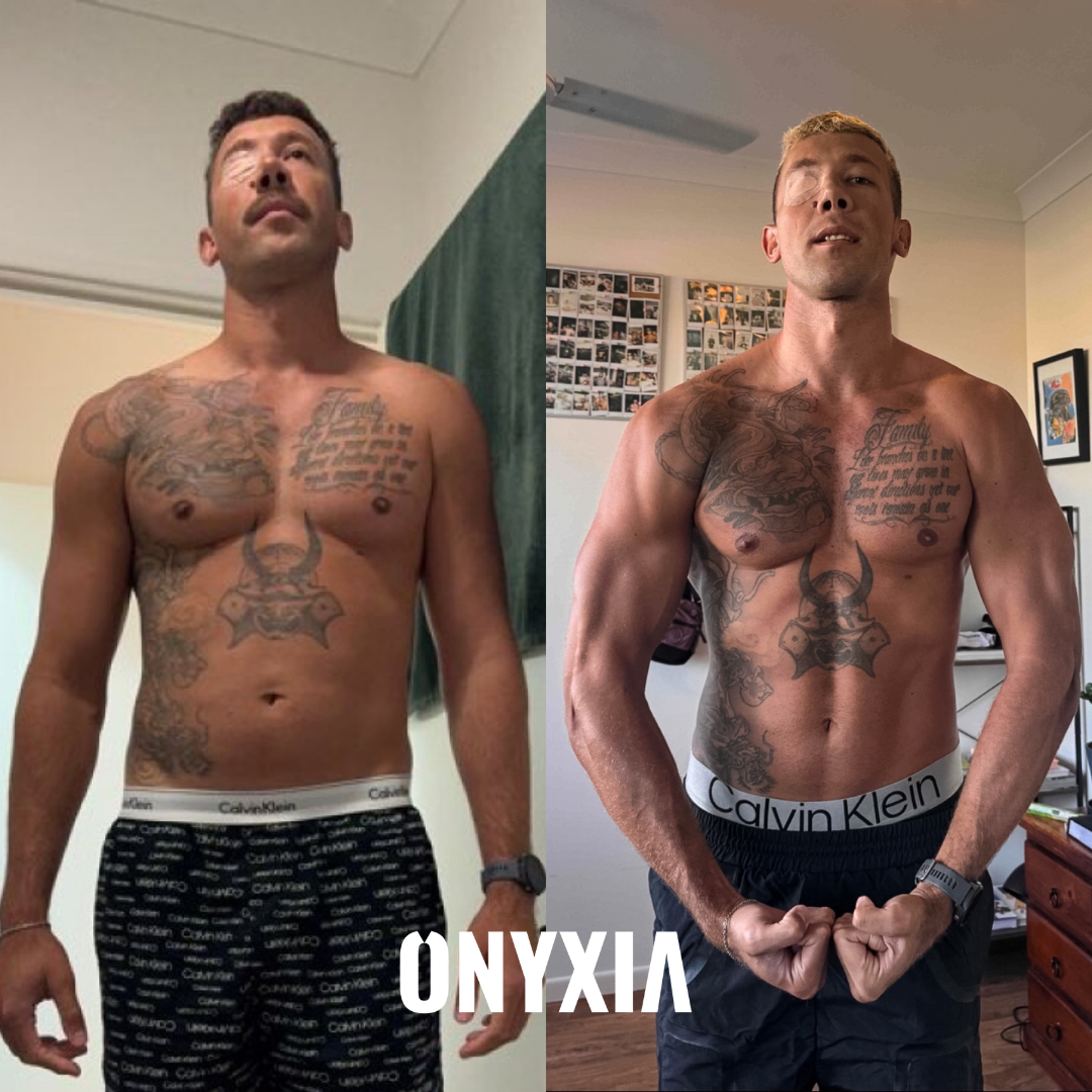 Josh, before and after, 10 weeks