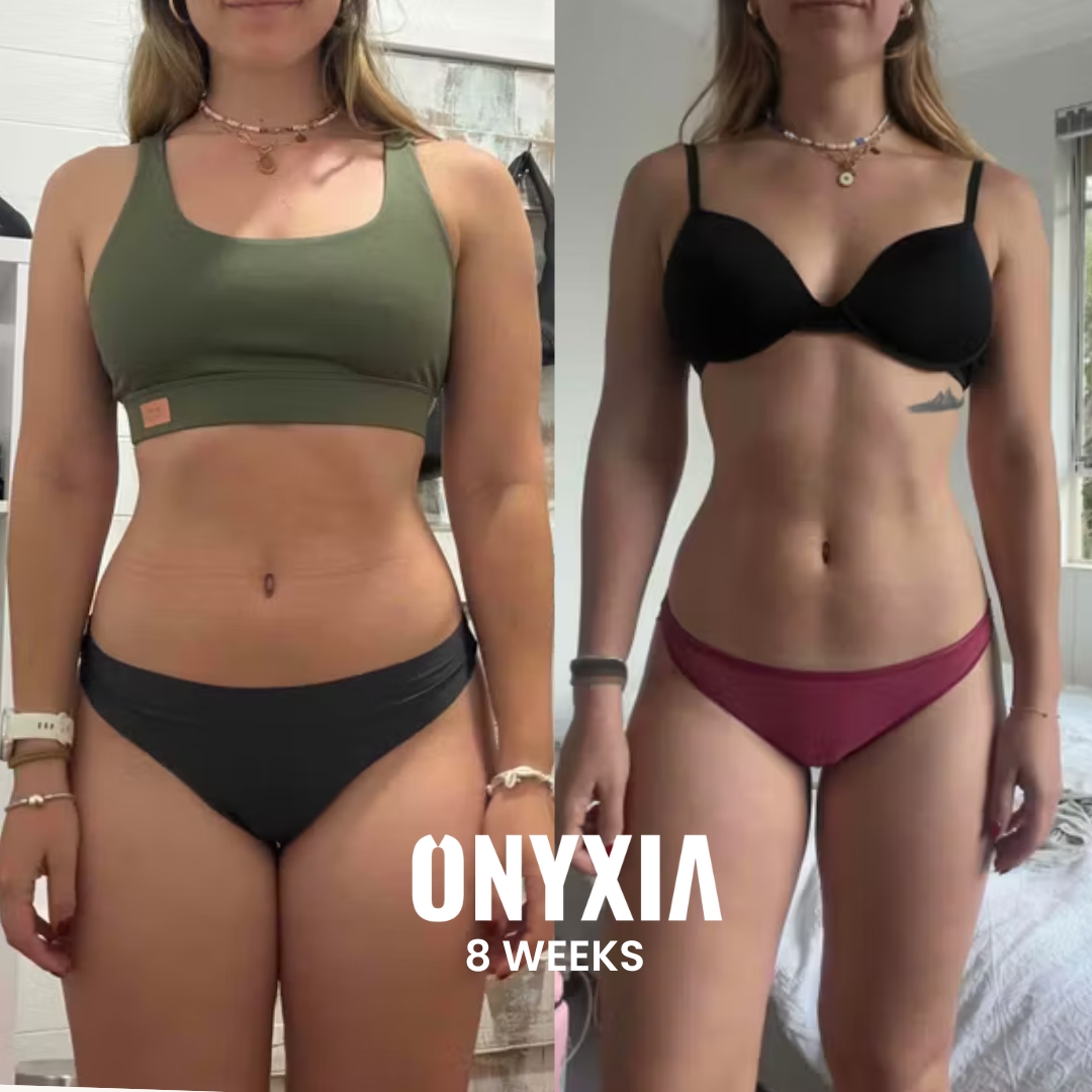 Beatriz, before and after, 8 weeks