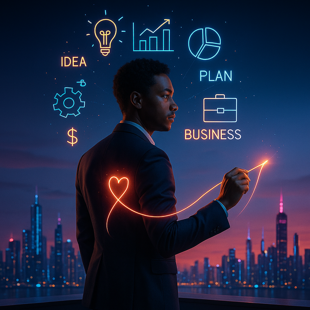 Business owner developing strategy and systems