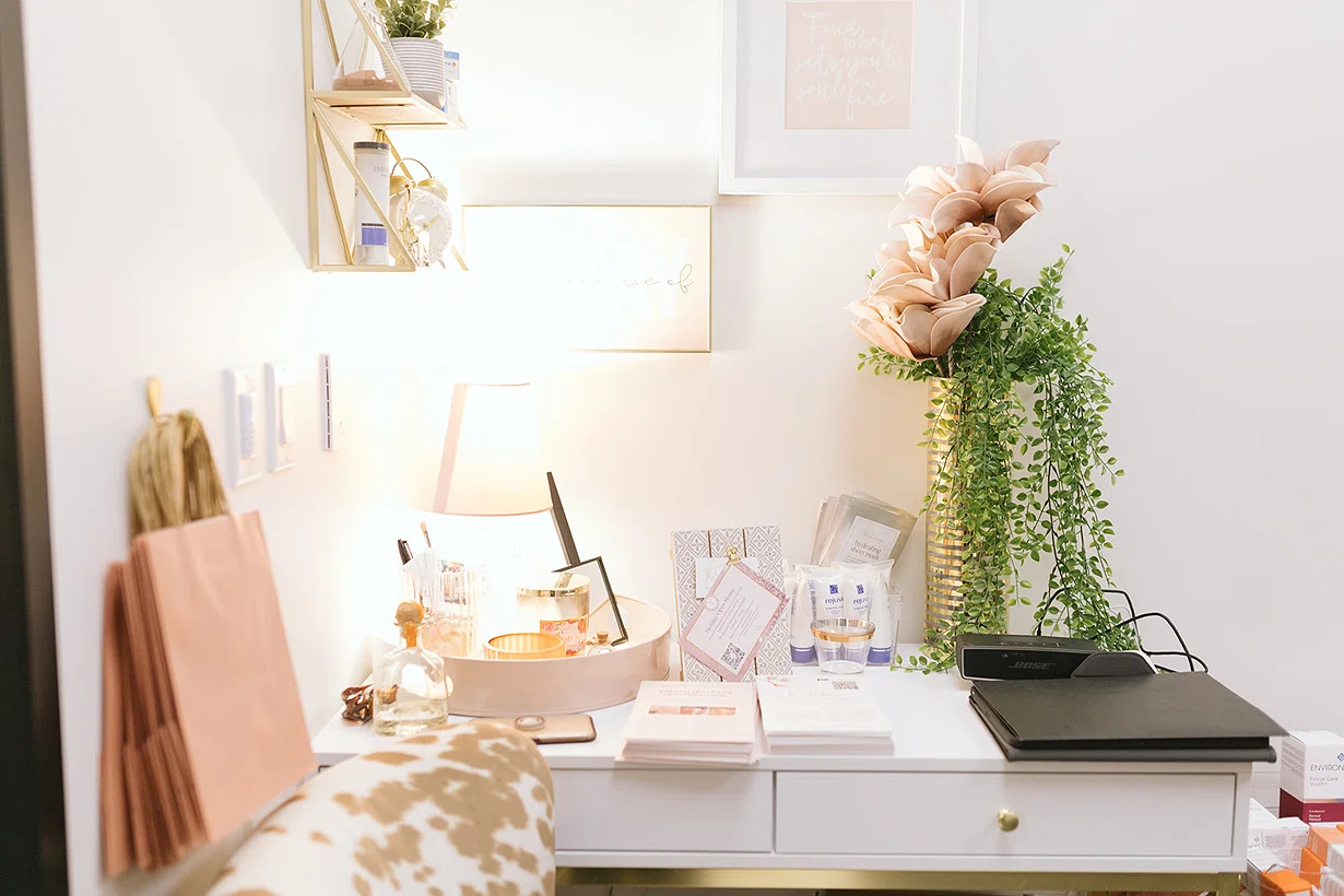 Environ skincare education event with guests