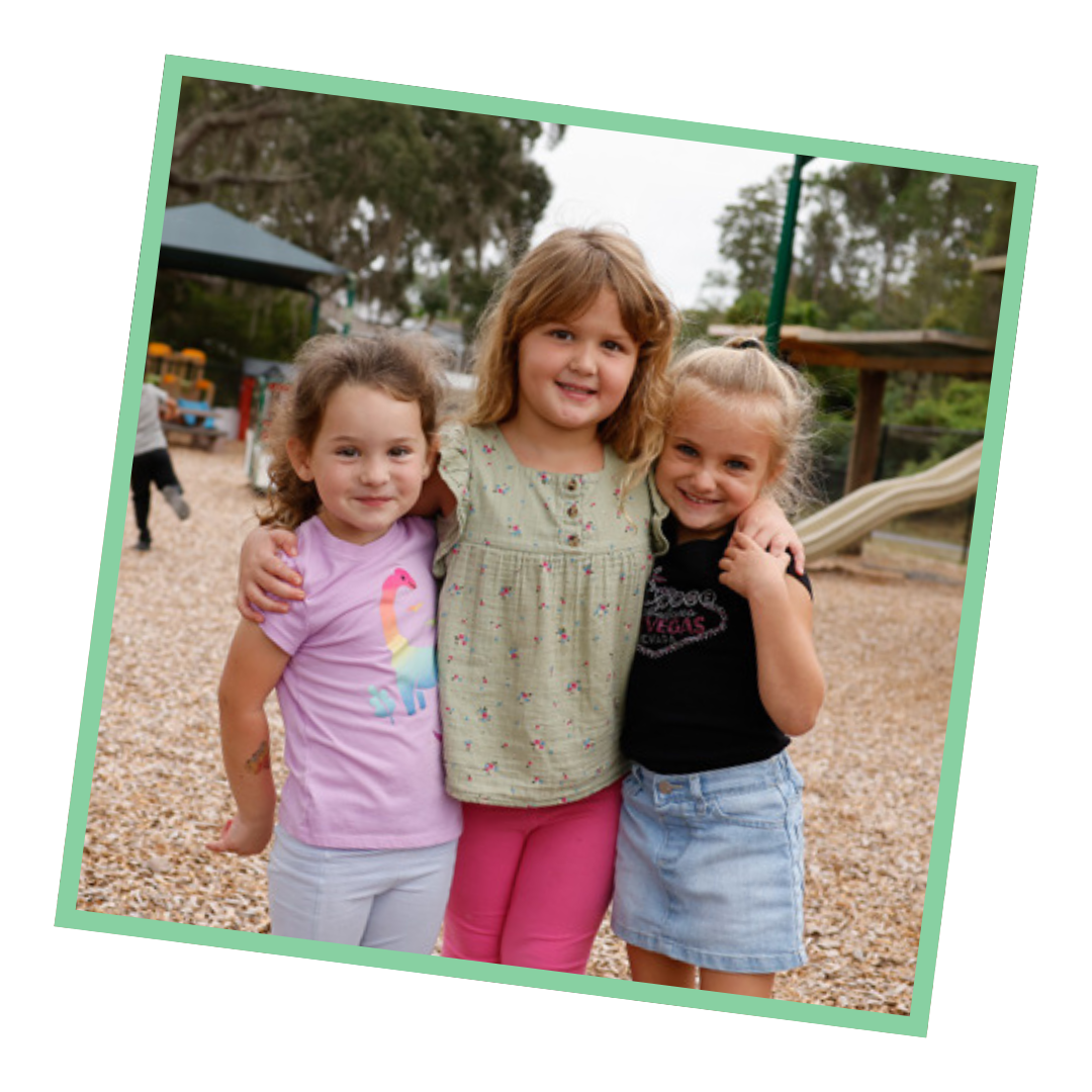 happy children at childcare playground