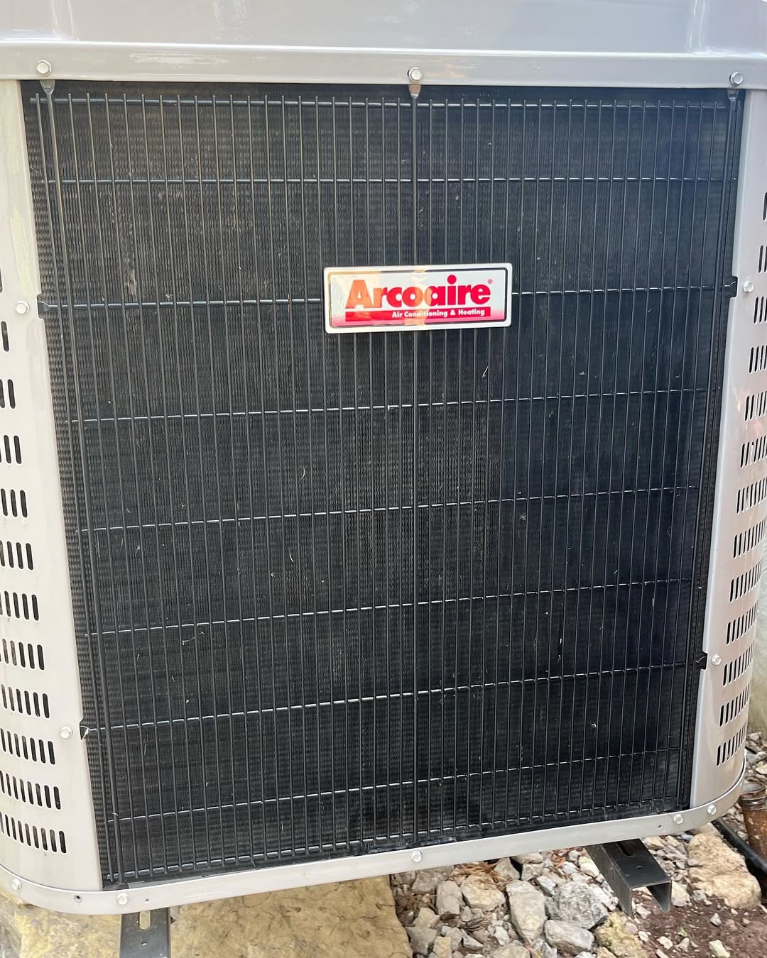 Dirty air conditioner coil before service