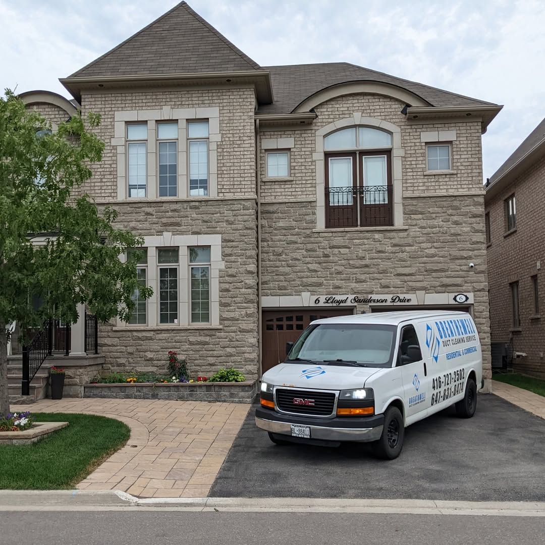 Breathe Well Duct Cleaning van parked outside a GTA home