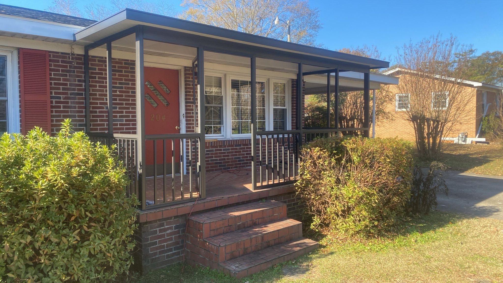 New Rebecca porch structure in Berea before the screen enclosure was installed