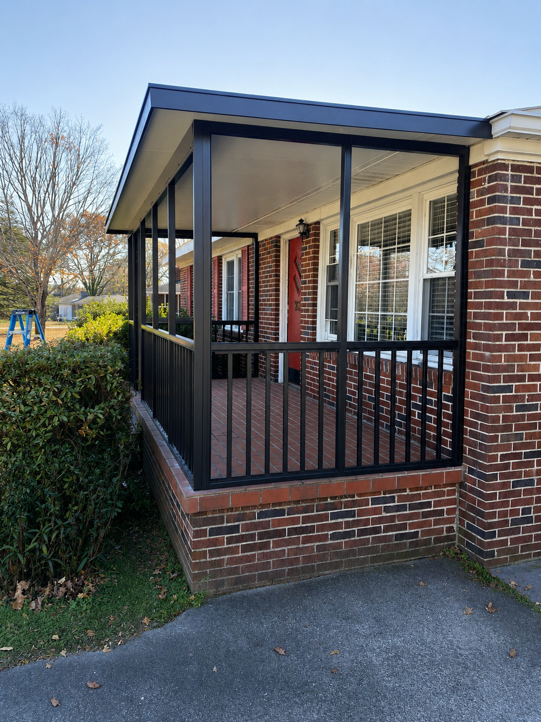 Rebecca porch structure before screen installation in Berea, South Carolina
