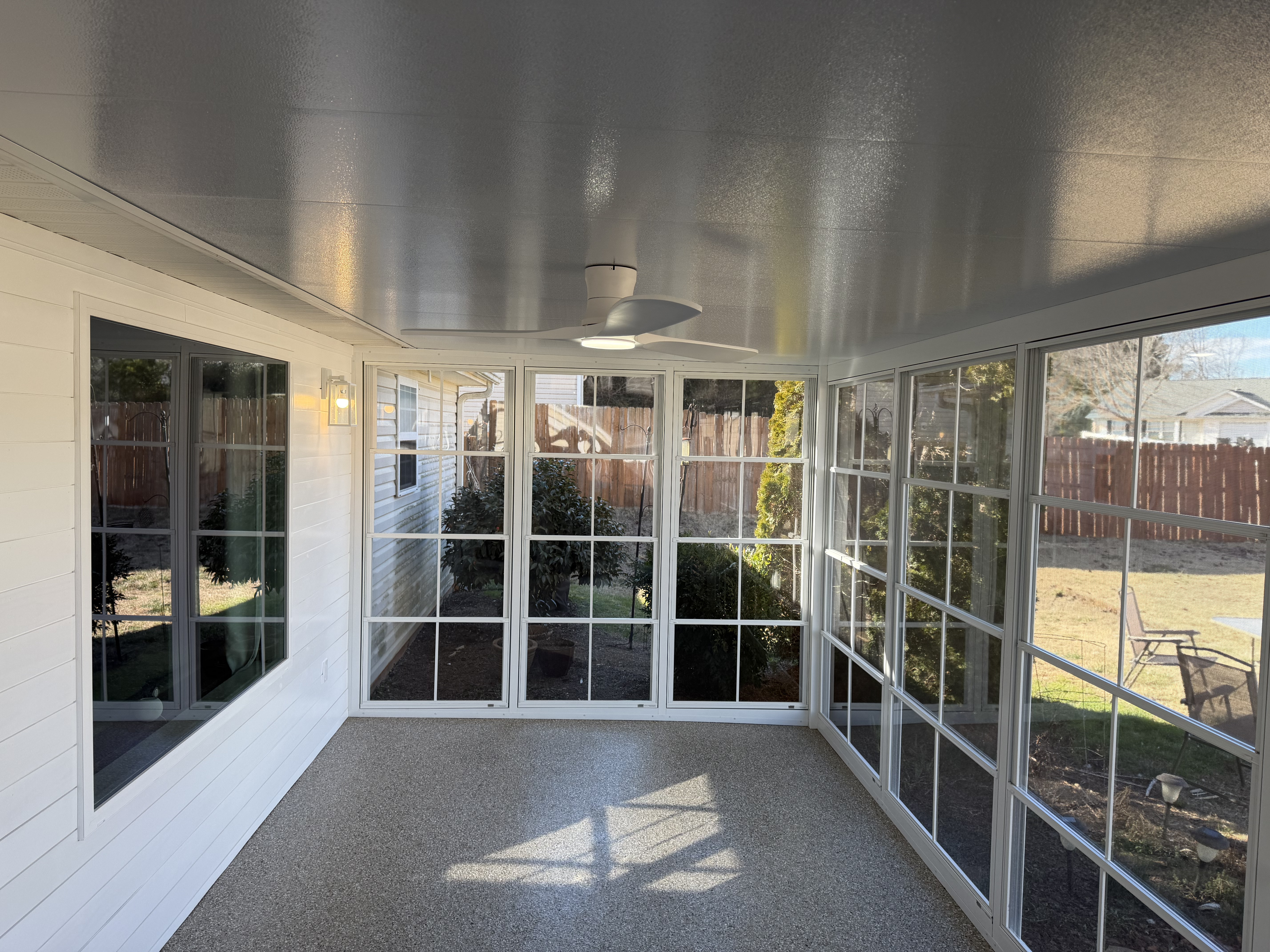 Completed Hill outdoor room before furnishings were added