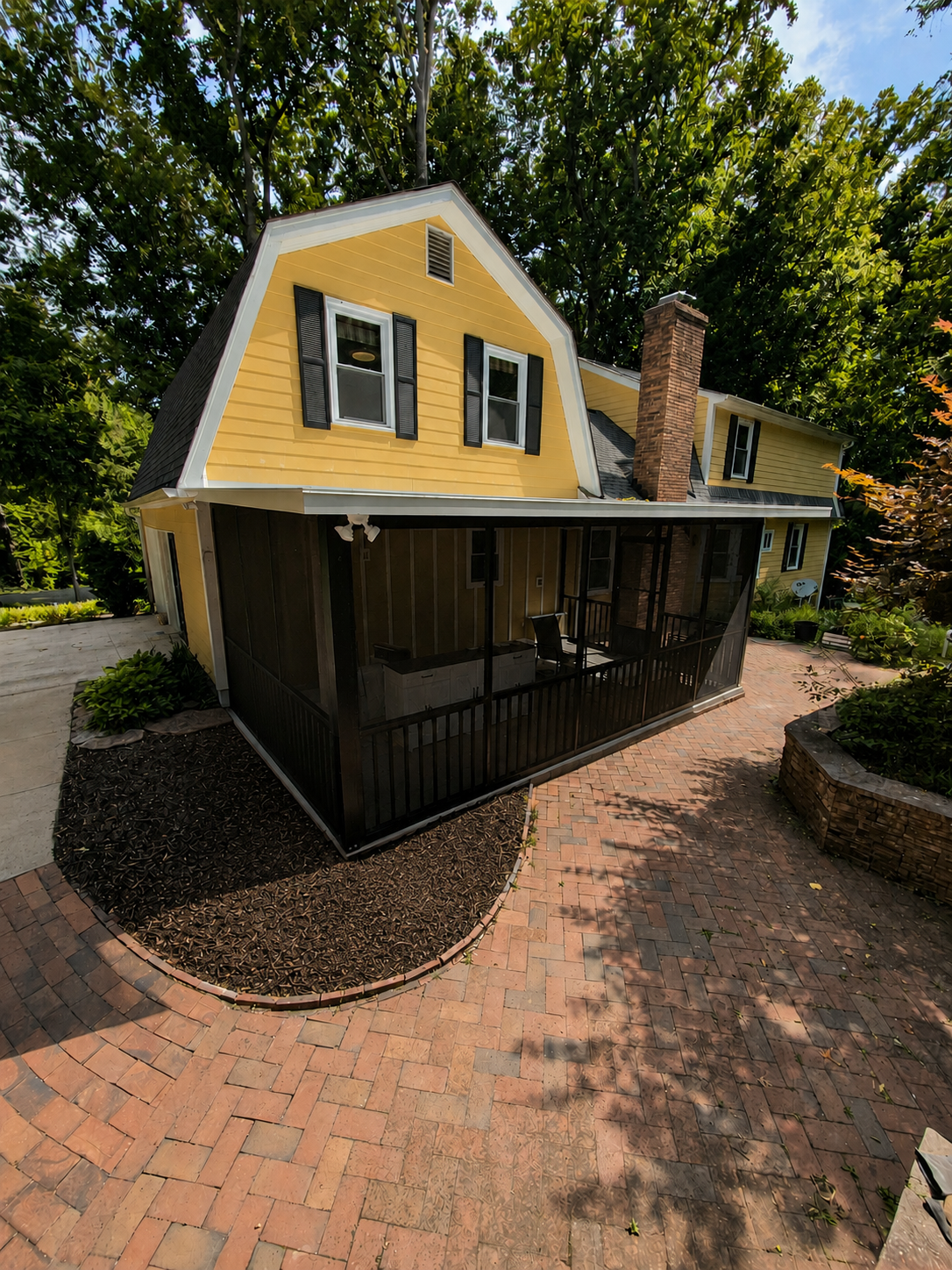 Finished screened porch attached to an Anderson, South Carolina home