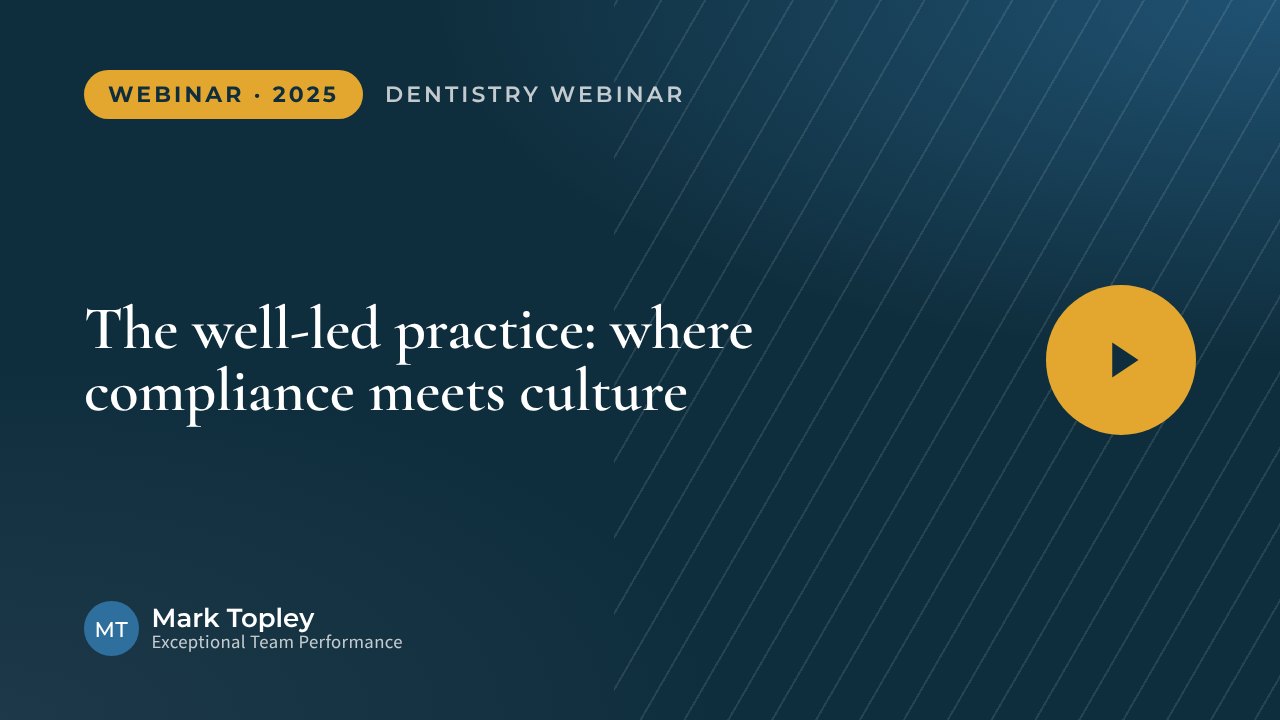 The well-led practice: where compliance meets culture