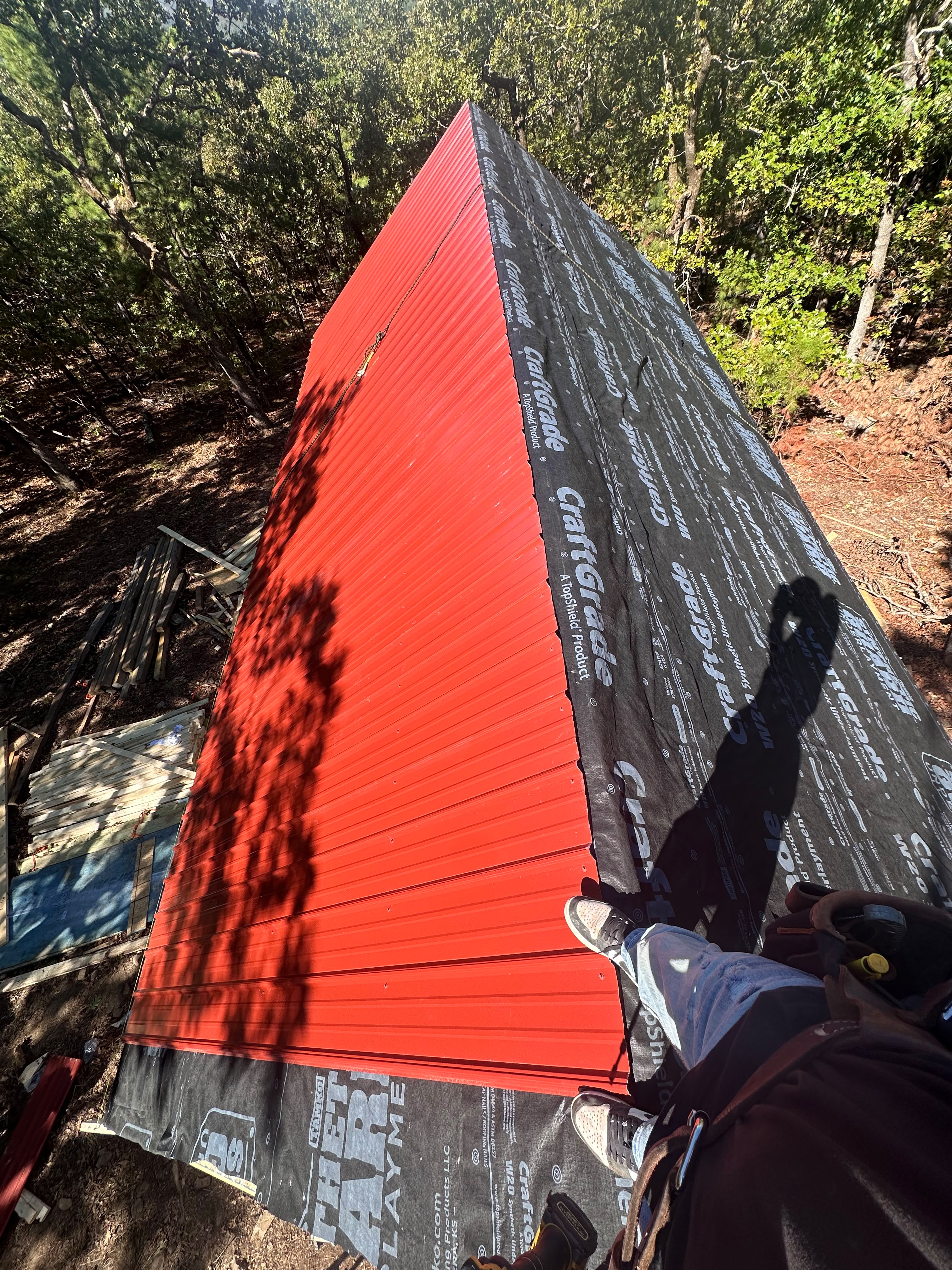 standing seam and corrugated metal roofing project by N2 Garcia's Construction LLC in Arkoma, OK