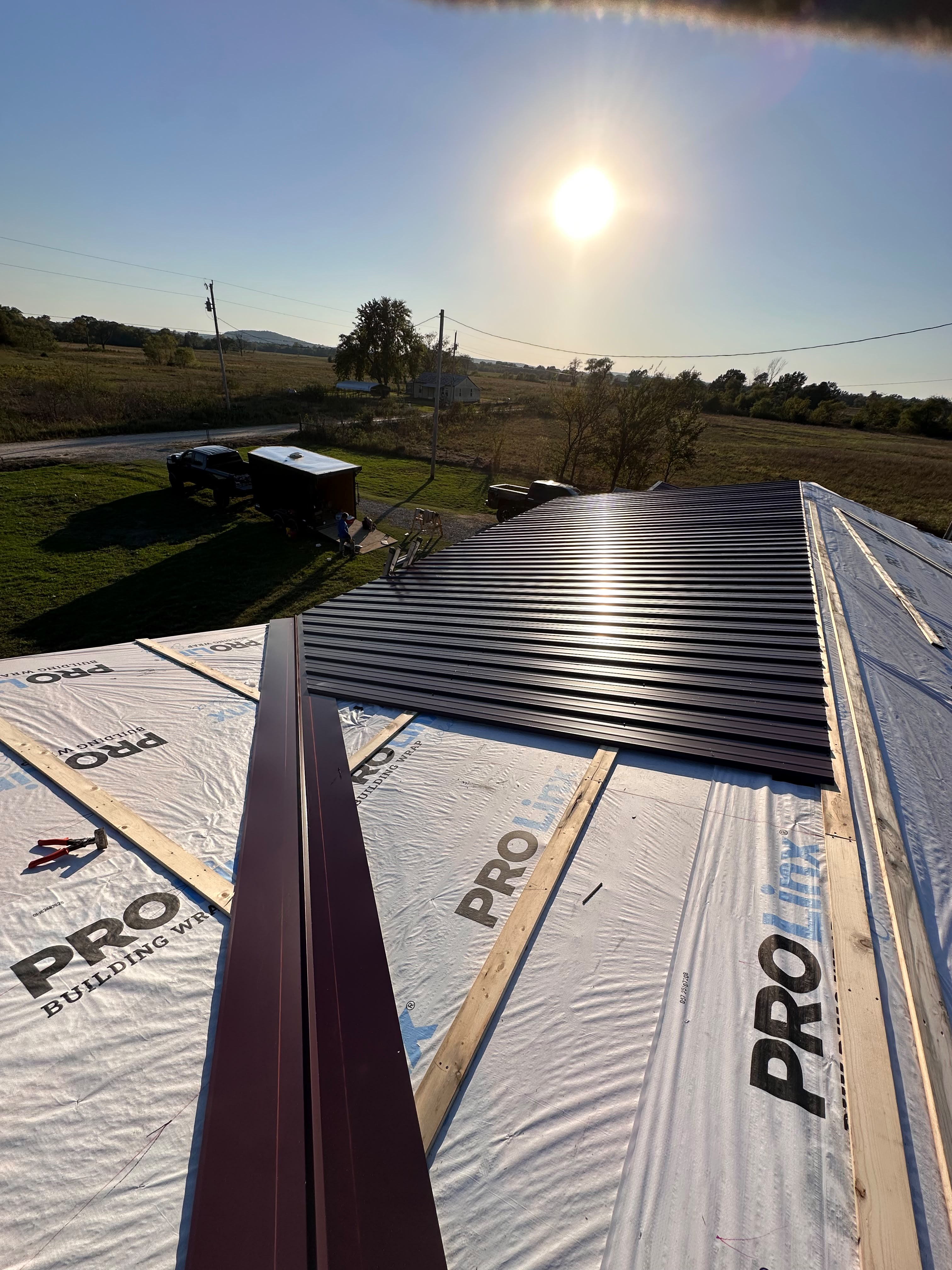 standing seam and corrugated metal roofing project by N2 Garcia's Construction LLC in Bokoshe, OK