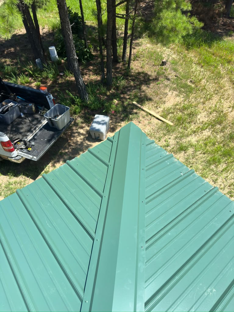 standing seam and corrugated metal roofing project by N2 Garcia's Construction LLC in Panama, OK