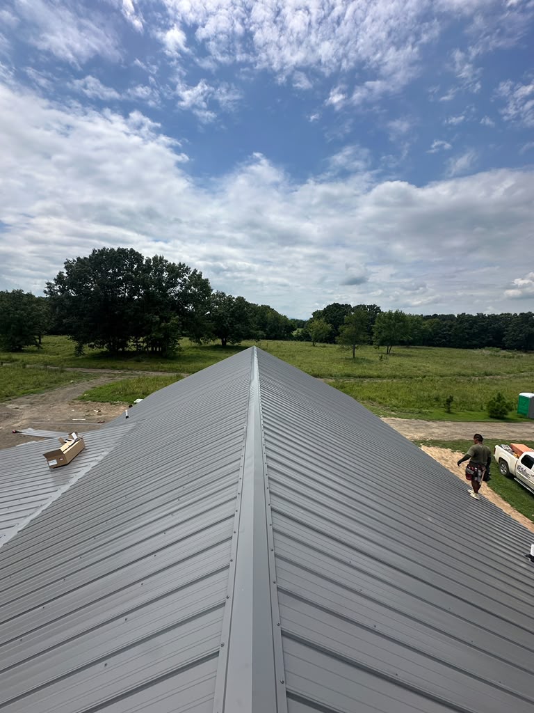 standing seam and corrugated metal roofing project by N2 Garcia's Construction LLC in Spiro, OK