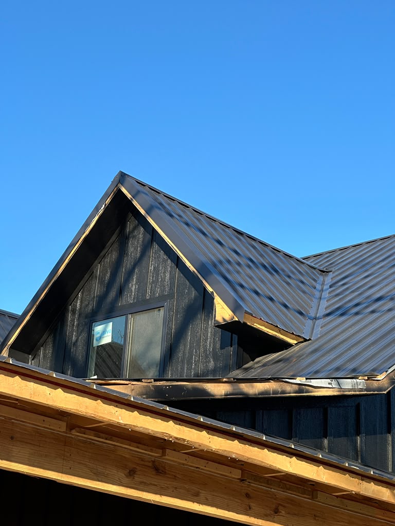 standing seam and corrugated metal roofing project by N2 Garcia's Construction LLC in Howe, OK
