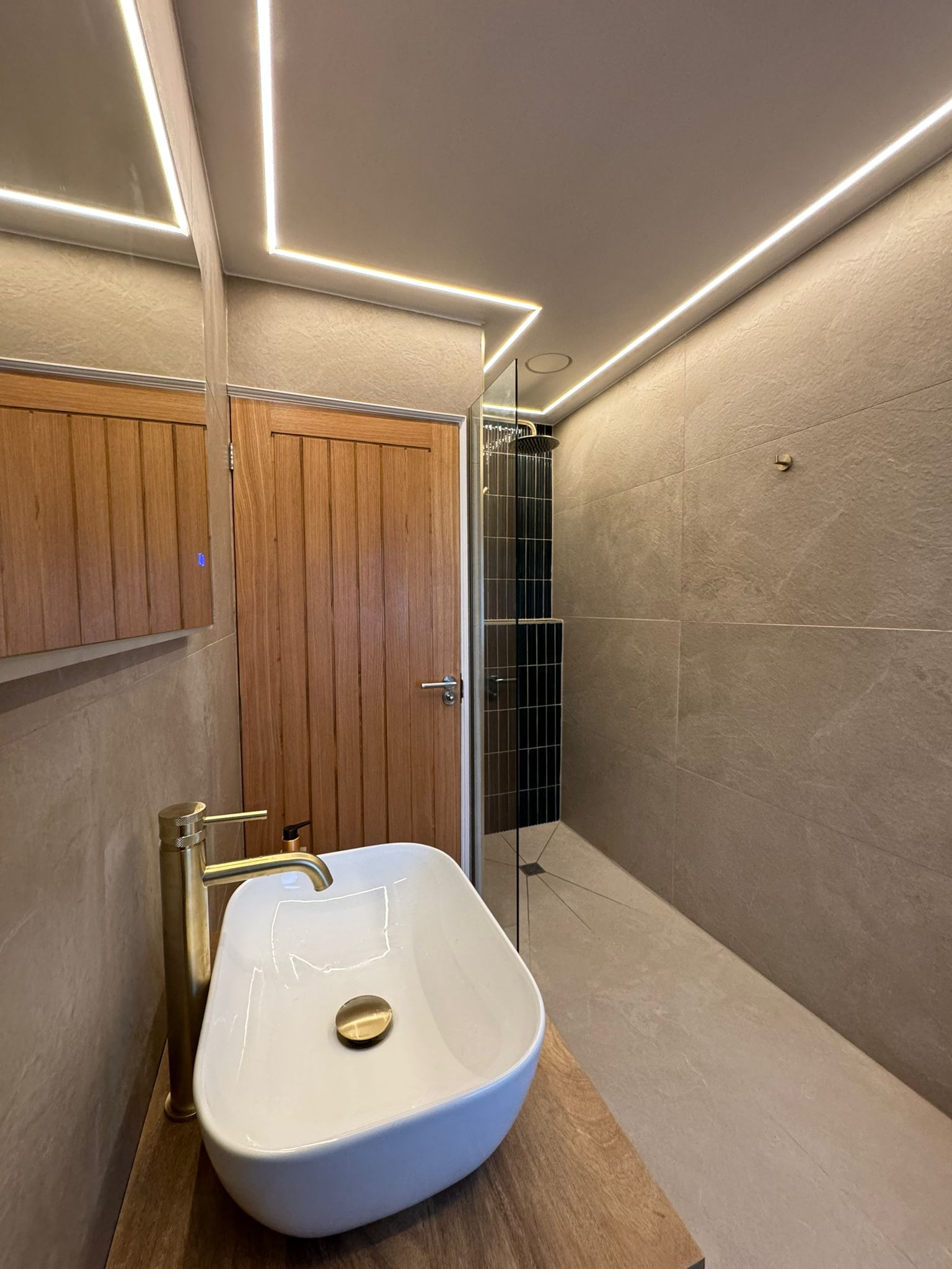 Bathroom and ensuite LED detail by J P Slater Electrical in Preston