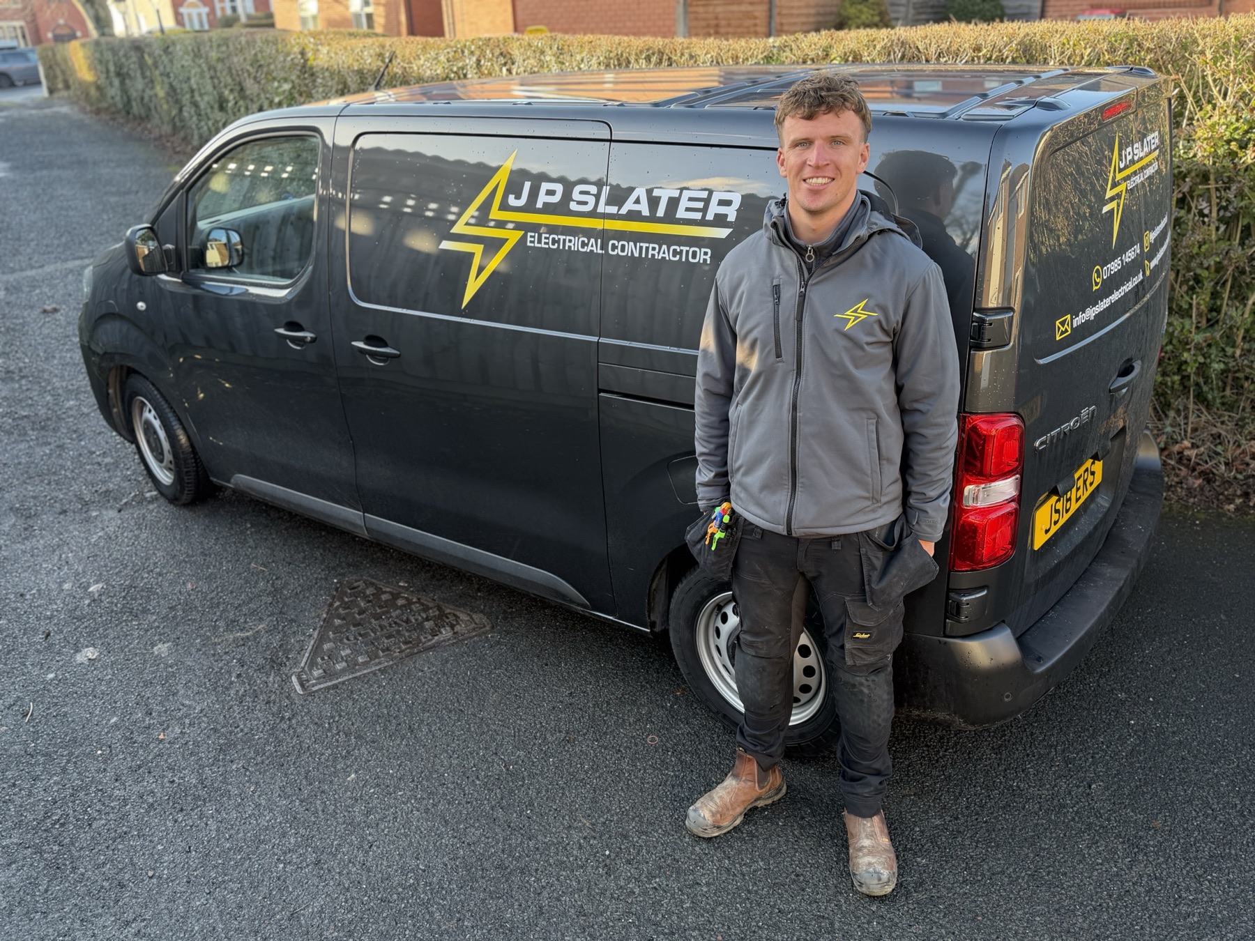 On the road across Lancashire by J P Slater Electrical in Preston