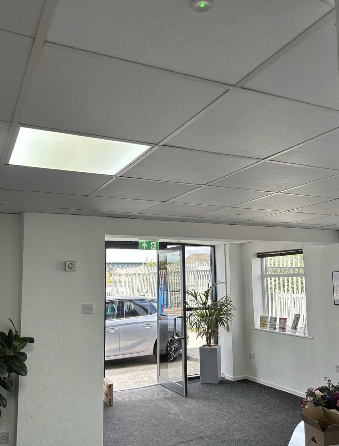 Commercial office LED panels by J P Slater Electrical in Preston
