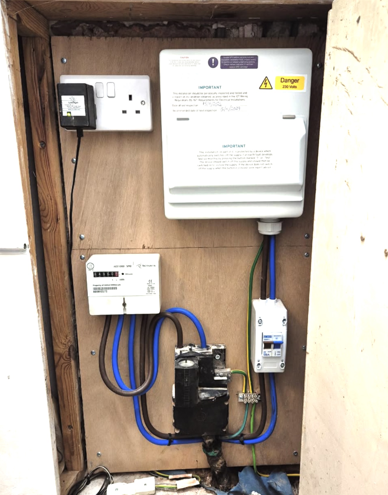 Board change & supply tidy-up &mdash; after, by J P Slater Electrical