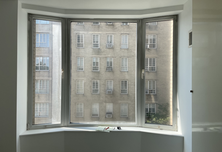 Home exterior after window repair