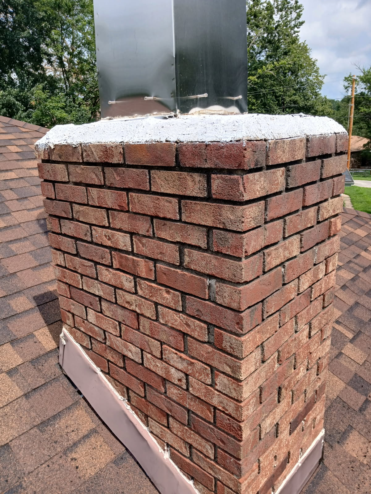 Chimney masonry repair after work