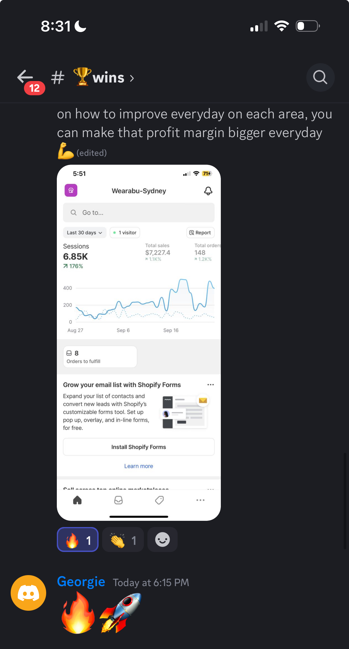 Wearabu Sydney $7,227 sales, 6.85K sessions