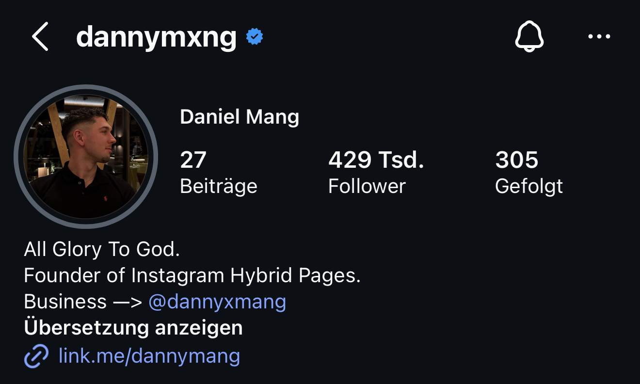 Daniels Instagram-Ergebnis 3
