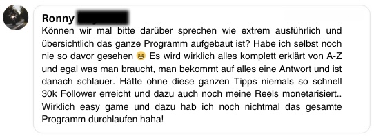 Testimonial Louis – 70k Follower + 500 € Kooperation