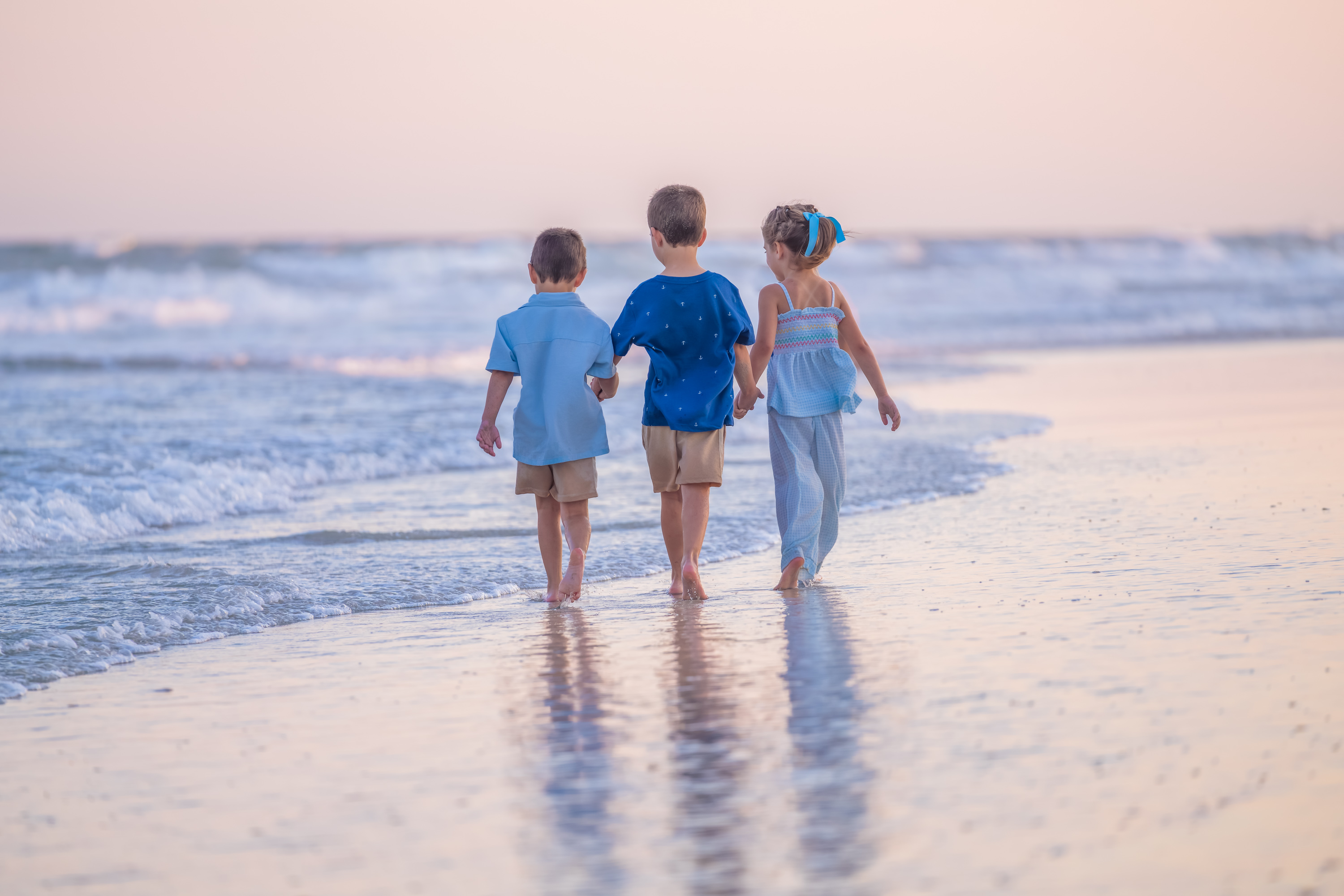 Children on the beach portrait