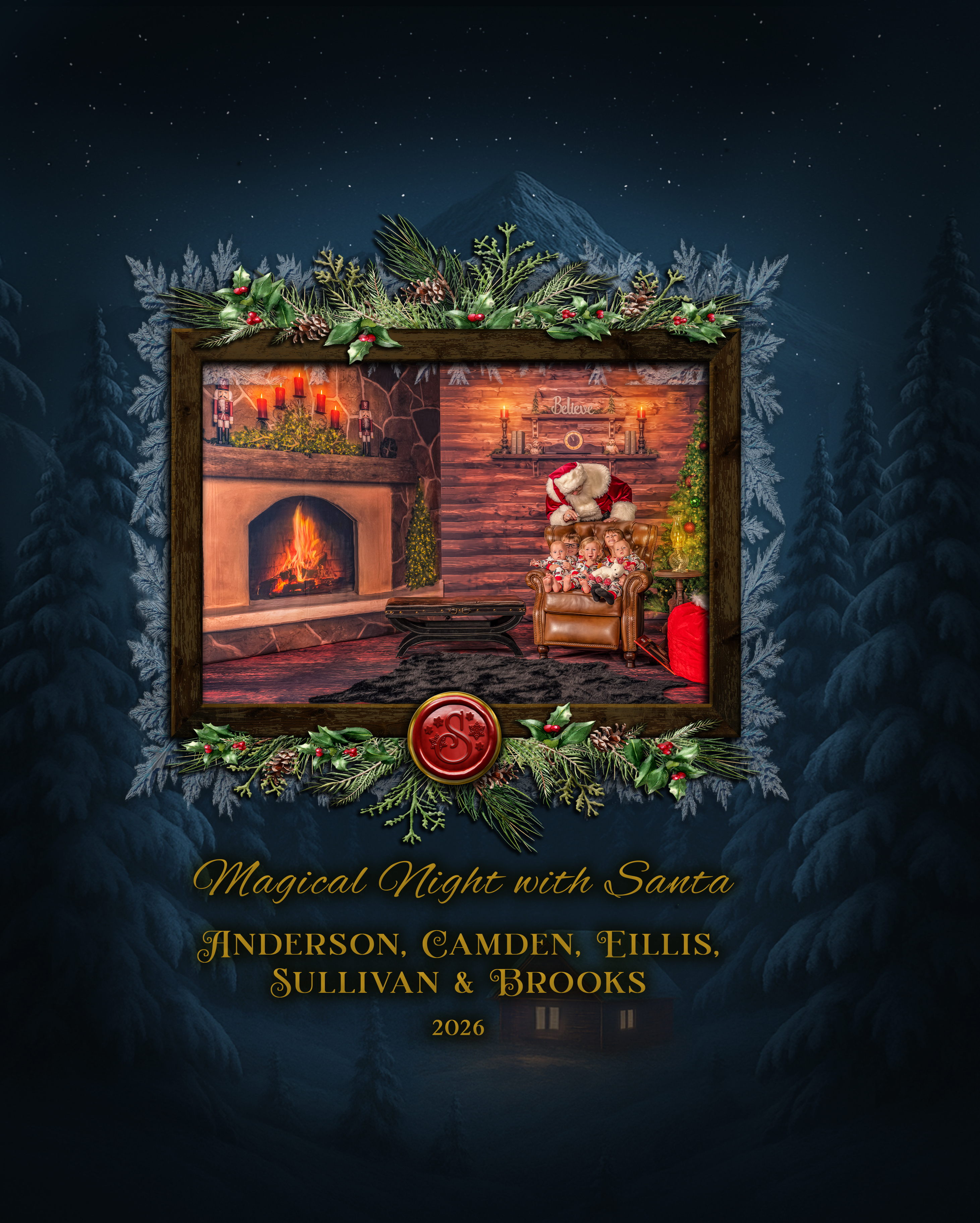 Cover of a personalized Magic of Santa children's storybook