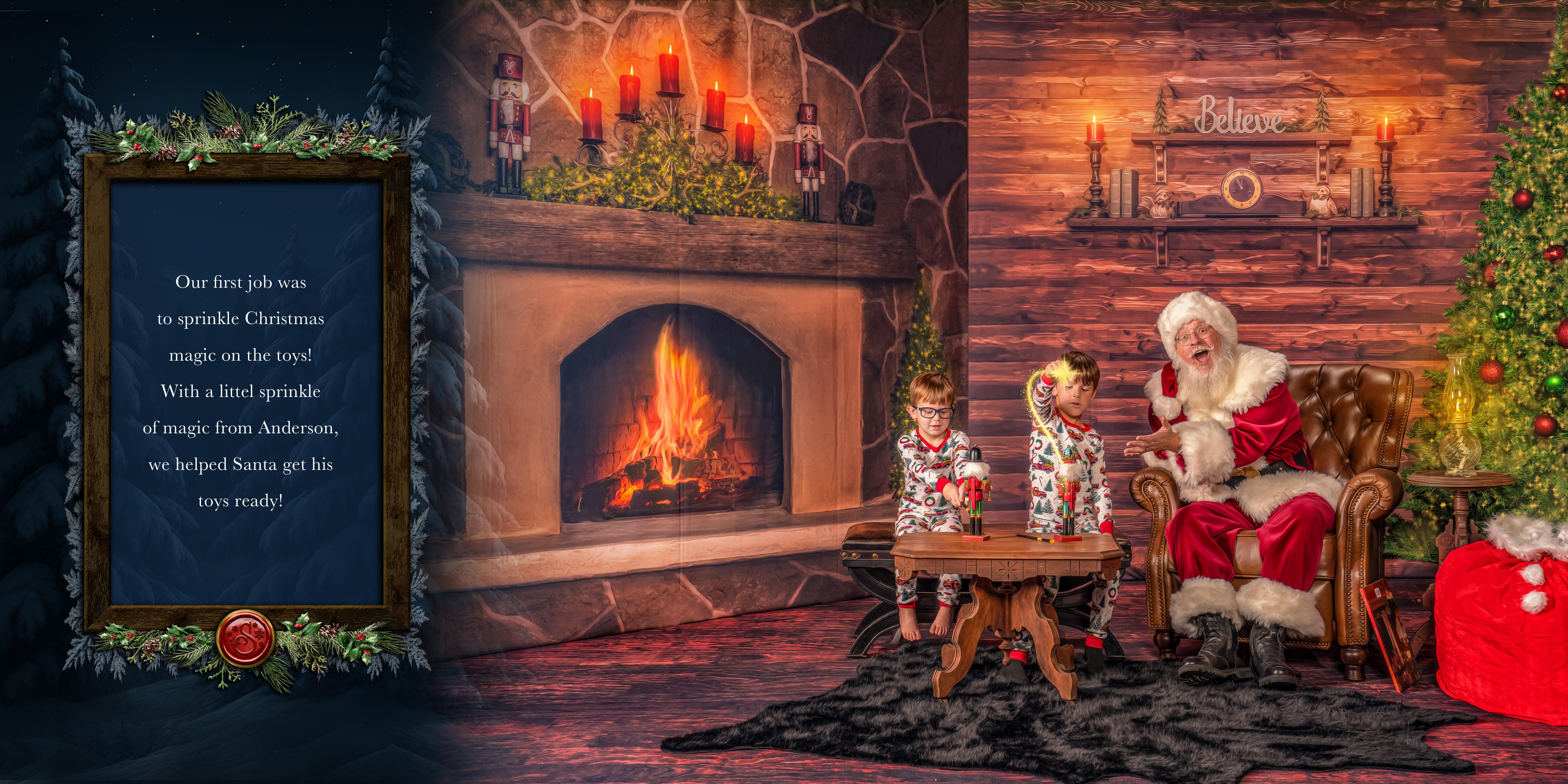 Magic of Santa personalized storybook, spread 3 of 12