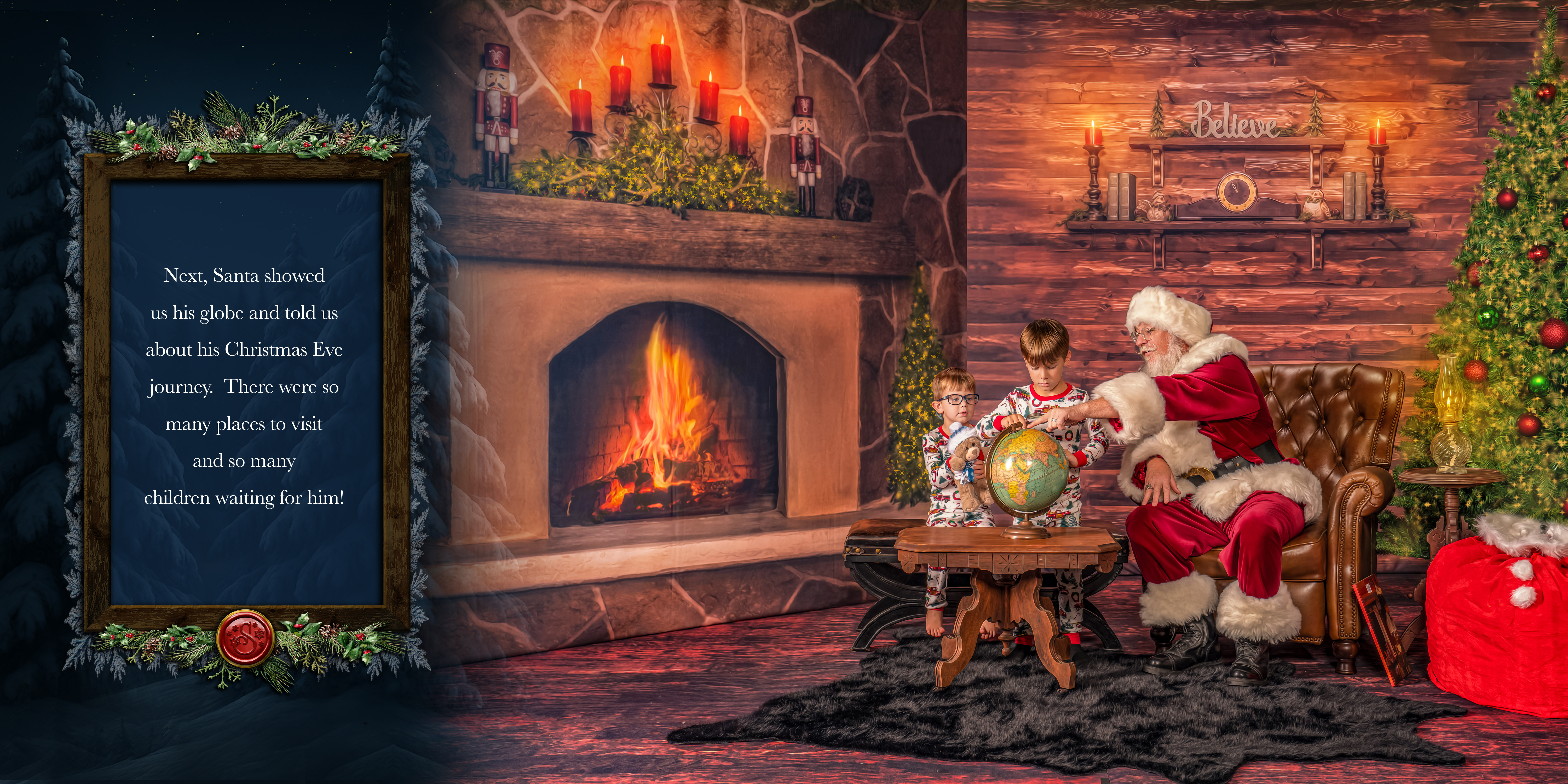 Magic of Santa personalized storybook, spread 4 of 12
