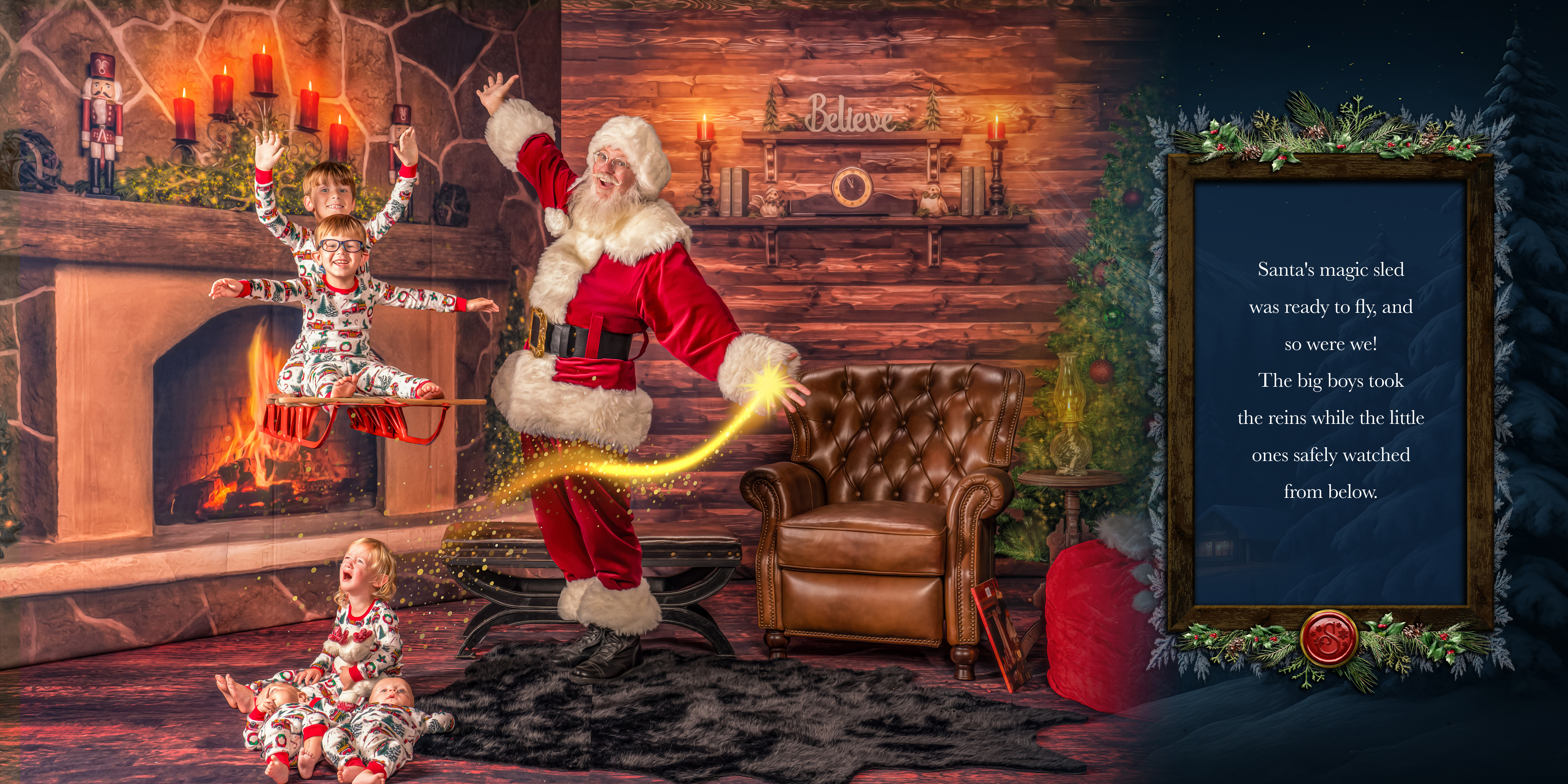 Magic of Santa personalized storybook, spread 8 of 12