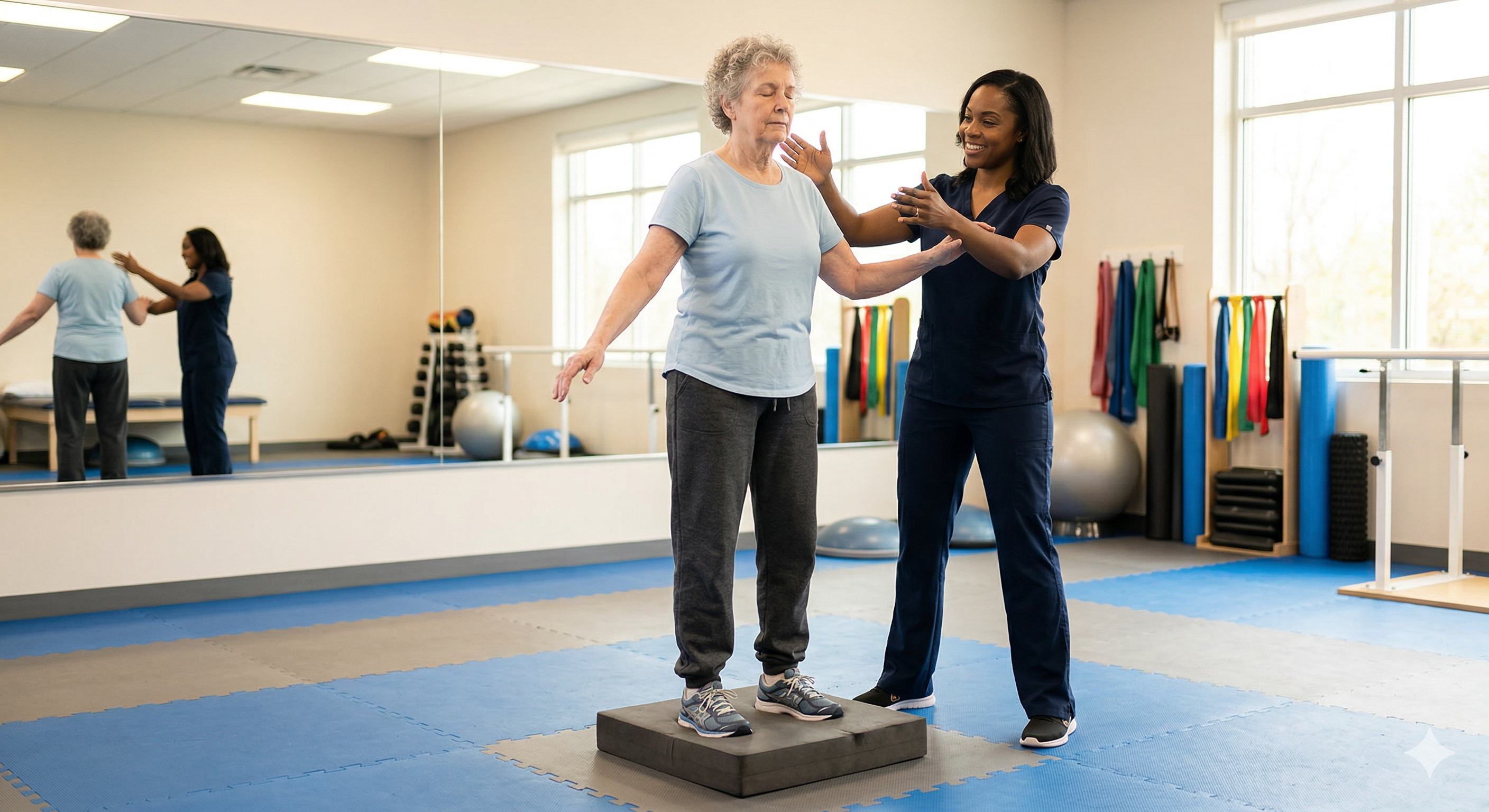 Balance training for neuropathy patients at NJ Rehab Experts to reduce fall risk Balance training for neuropathy patients at NJ Rehab Experts to reduce fall risk