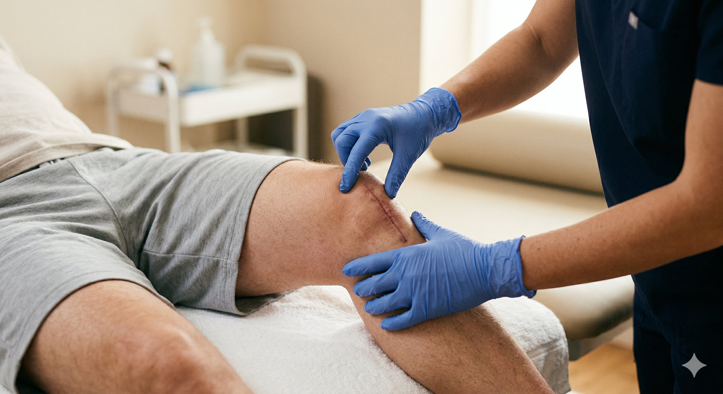 Scar tissue mobilization during post-surgical physical therapy at NJ Rehab Experts