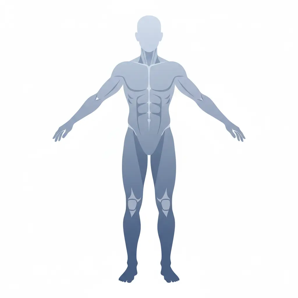 Interactive body map showing treatable areas