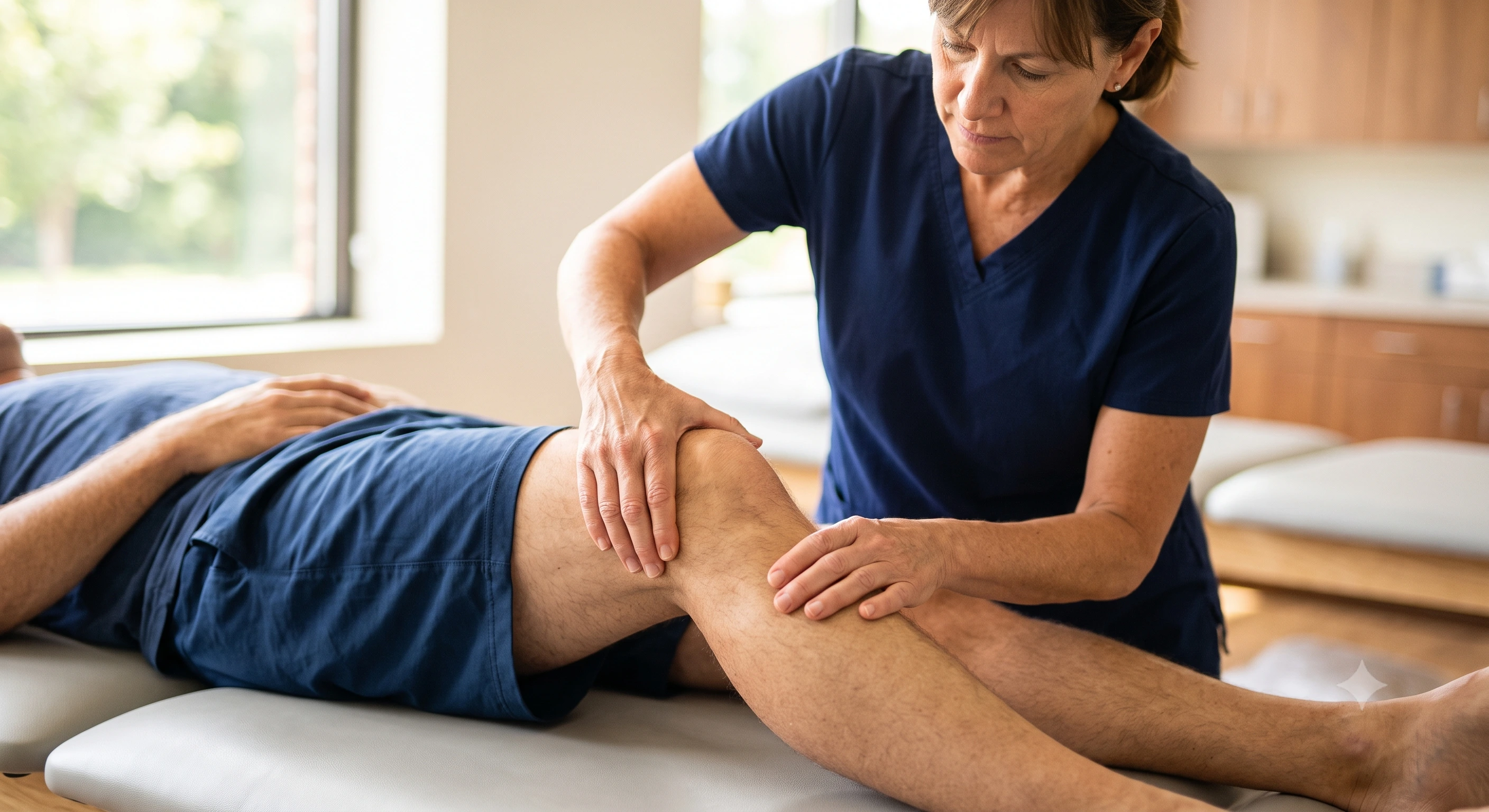 Manual therapy for knee stiffness at a Jersey City clinic